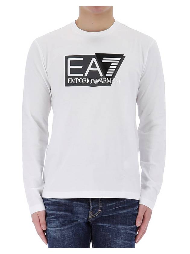 Logo Long Sleeve T-Shirt White - EMPORIO ARMANI - BALAAN 1