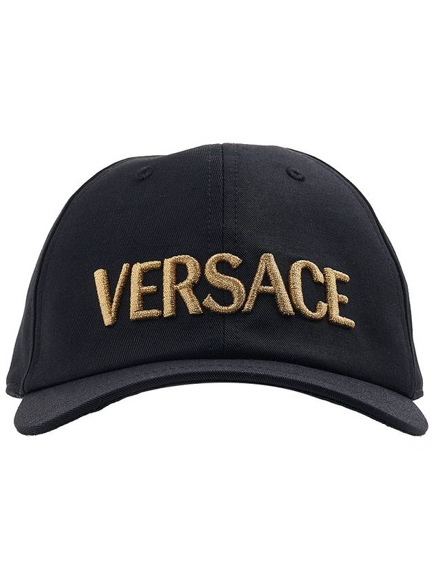 Embroidered Logo Ball Cap Black - VERSACE - BALAAN 3