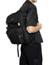 Re-Nylon Saffiano Leather Backpack Black - PRADA - BALAAN 7