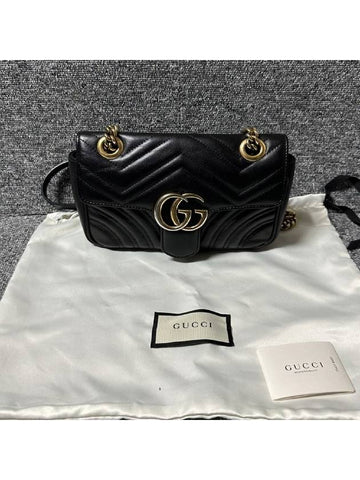 GG Marmont mini leather shoulder bag - GUCCI - BALAAN 1