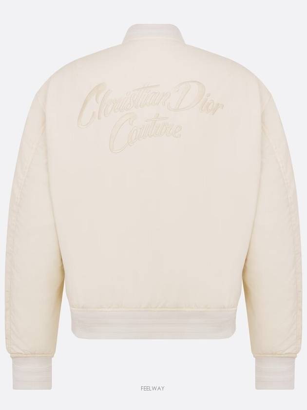 Cotton Blend Bomber Jacket Beige - DIOR - BALAAN 8