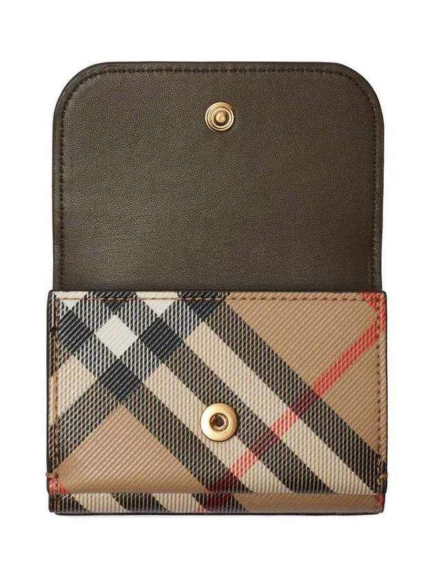 Check Half Wallet Beige - BURBERRY - BALAAN 3