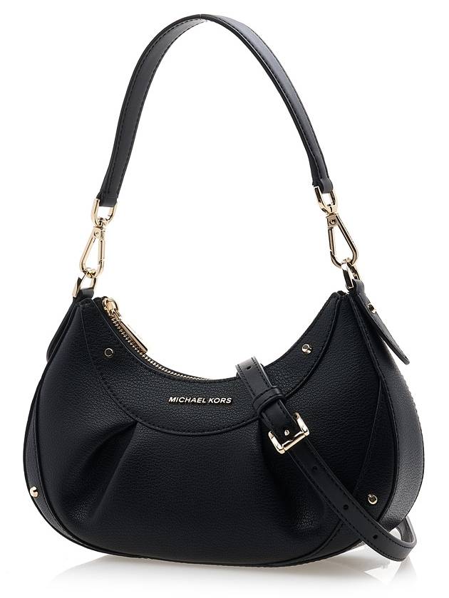 Enzo Small Pebbled Leather Shoulder Bag Black - MICHAEL KORS - BALAAN 3