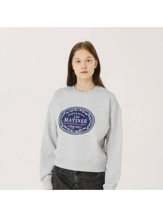 Brushed Options Matinee Classic label Sweat Shirts MELANGE GRAY - LE SOLEIL MATINEE - BALAAN 1