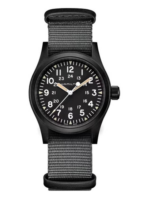 Khaki Field Mechanical 38mm Watch Black - HAMILTON - BALAAN 1