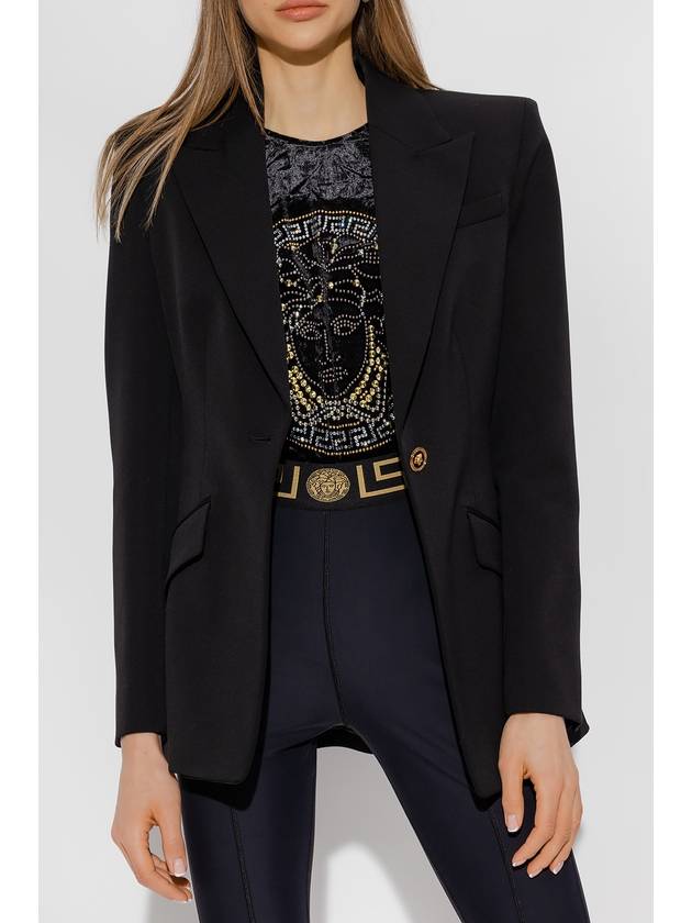 Women's Medusa Single-breasted Blazer Jacket Black - VERSACE - BALAAN 4