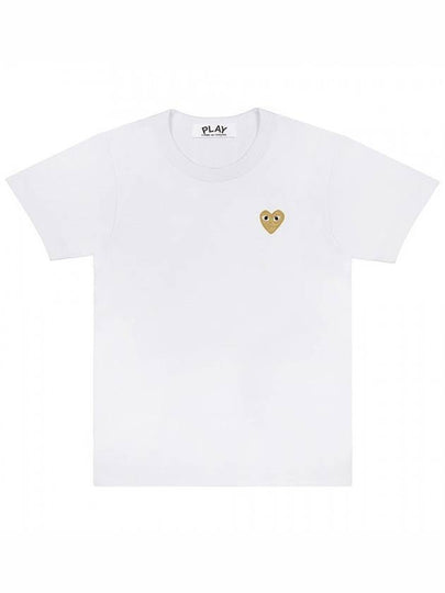 Green Double Heart Short Sleeve T-Shirt White - COMME DES GARCONS PLAY - BALAAN 2