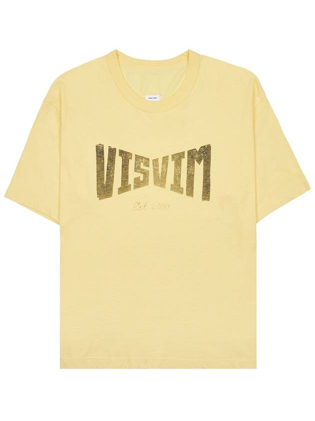 Men s Heritage Logo Print Short Sleeve T Shirt 0124105010028 YELLOW - VISVIM - BALAAN 1