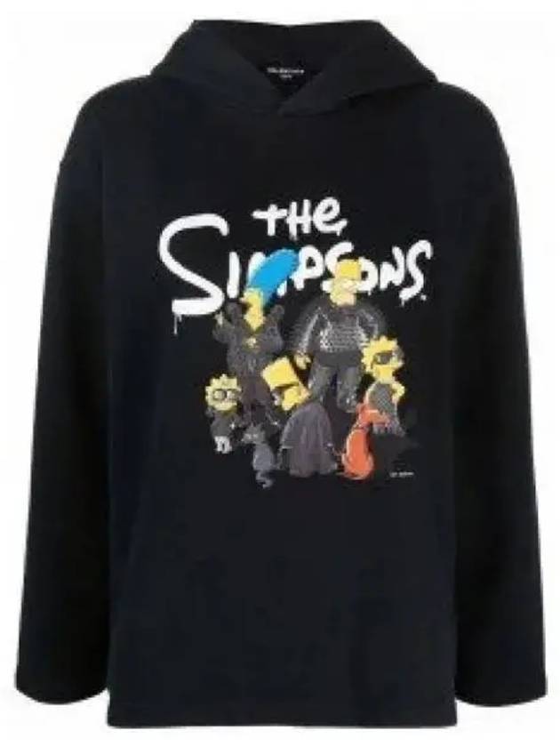 Simpsons Print Hoodie Black - BALENCIAGA - BALAAN 2