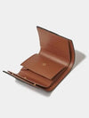 Triomphe Canvas Lambskin Trifold Small Half Wallet Tan - CELINE - BALAAN 6