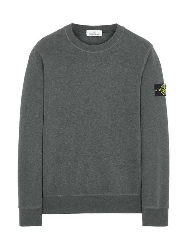 Wappen Patch Crewneck Sweatshirt Charcoal - STONE ISLAND - BALAAN 2