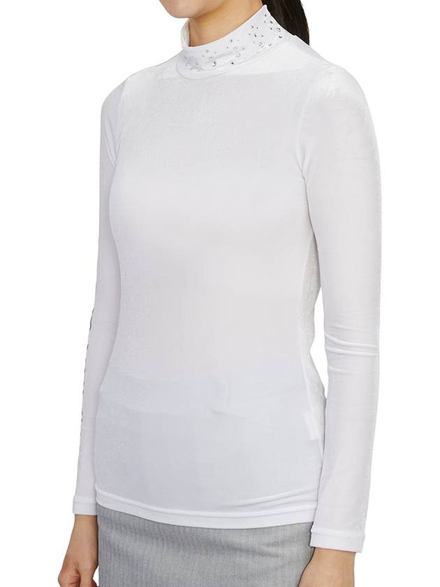 Golf Wear Women s Polar Neck Long Sleeve T Shirt MLW 2D AU05 WHITE - MARK & LONA - BALAAN 3