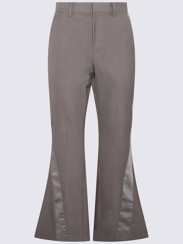 Sacai Brown Woo Blend Flared Pants - SACAI - BALAAN 1