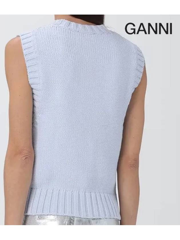 Cotton Rope Vest Poder Blue - GANNI - BALAAN 10