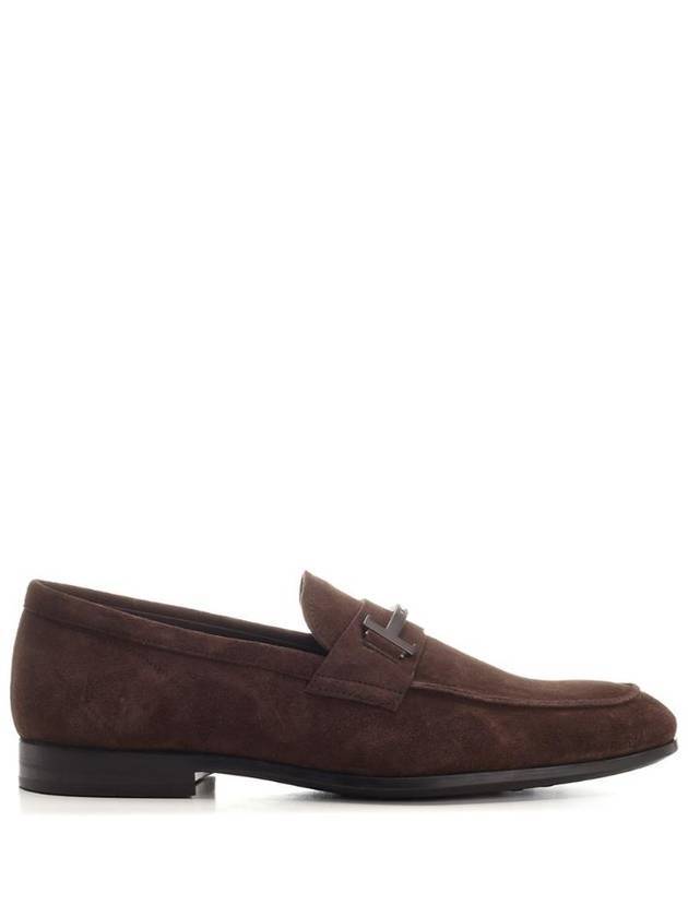 Men's Suede Loafers Dark Brown - TOD'S - BALAAN 1