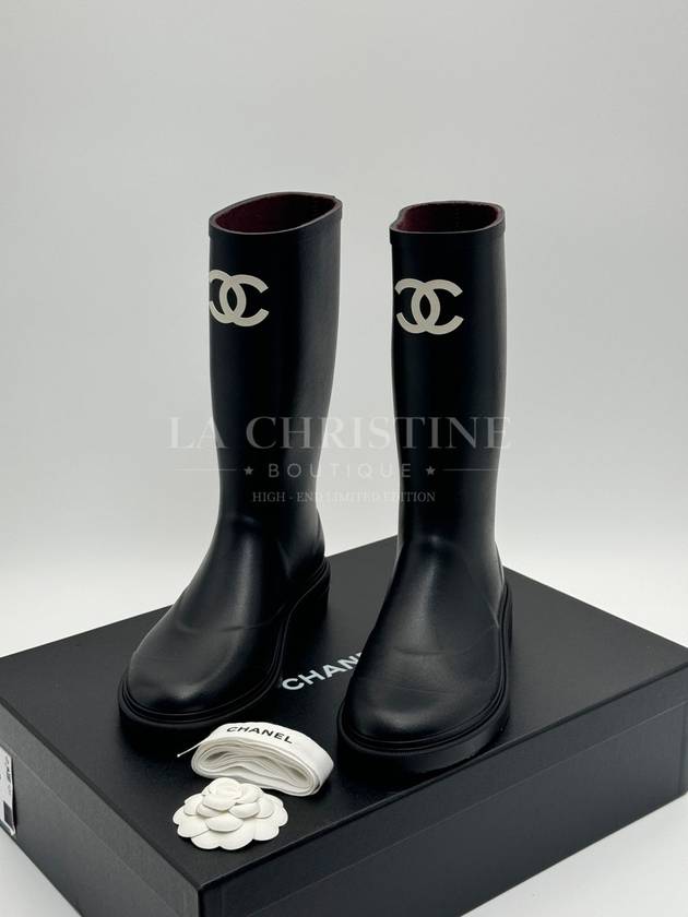 Boots Caoutchouc Black - CHANEL - BALAAN 3