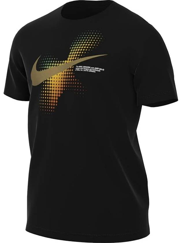 Men's Sportswear 6MO Swoosh Short Sleeve T-Shirt Black - NIKE - BALAAN 1