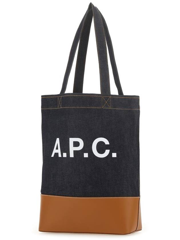 Logo Denim Axelle Tote Bag Navy - A.P.C. - BALAAN 3