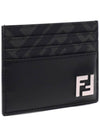 FF Square Leather Card Wallet Black - FENDI - BALAAN 4