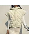 lightweight padded vest, cloud padded vest, short sleeves, wellon, quilting vest, rounding look - LOLOALLOY - BALAAN 1