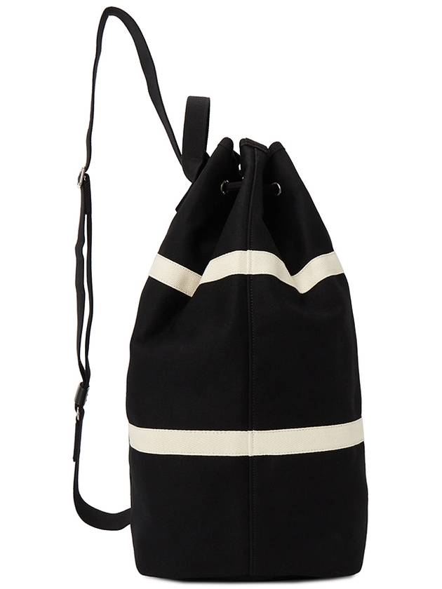 Rive Gauche Canvas Sling Cross Bag Black - SAINT LAURENT - BALAAN 5