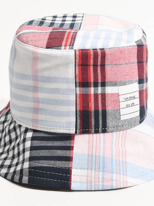 Patchwork Check Bucket Hat - THOM BROWNE - BALAAN 2