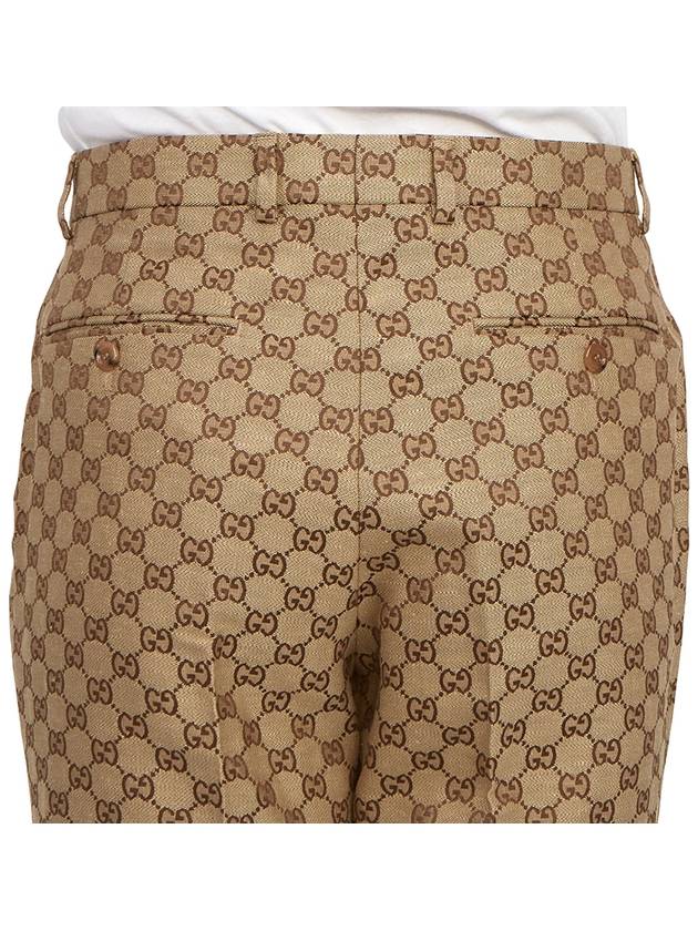 GG Supreme Linen Straight Pants Beige - GUCCI - BALAAN 8