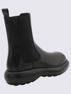 Round Toe Calf Leather Chelsea Boots Black - JIL SANDER - BALAAN 7