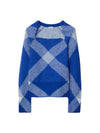 Women's Check Alpaca Wool Blend Knit Top Night - BURBERRY - BALAAN 2