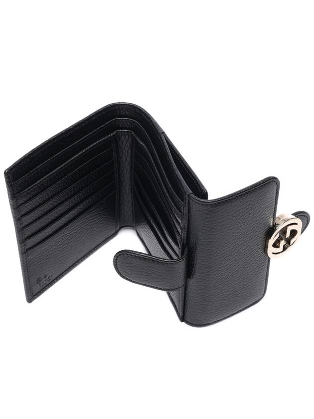 GG Interlocking Half Wallet Black - GUCCI - BALAAN 6