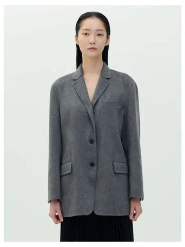 Women s Cashmere Oversized Tailor Jacket Charcoal Melange Domestic Product GM0024090547265 - THEORY - BALAAN 1