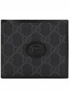 GG Supreme Interlocking G Halfwallet Black - GUCCI - BALAAN 2