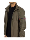 Ruinette Logo Patch Nylon Zip Up Jacket Olive Green - MONCLER - BALAAN 6