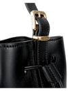 Logo Leather Bucket Bag Black - MIU MIU - BALAAN 9