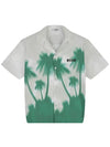 Kids Women s Palm Tree Print Short Sleeve Shirt MS029026 080 - MSGM - BALAAN 2