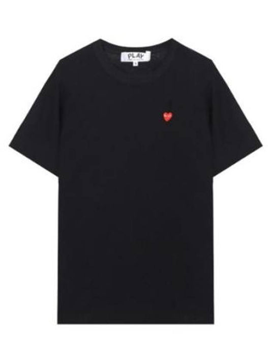 Short Sleeve T-Shirt Small Red Heart Waffen Short Sleeve T-Shirt - COMME DES GARCONS - BALAAN 1