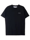 Wave Diag Slim Short Sleeve T Shirt Black - OFF WHITE - BALAAN 2