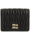 Matelasse Leather Half Wallet Black - MIU MIU - BALAAN 2