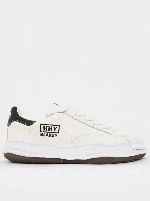 Blakey OG Sole Embossed Leather Low Top Sneakers White - MIHARA YASUHIRO - BALAAN 4