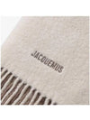 L'echarpe Moisson Embroidered Logo Alpaca Wool Muffler Beige - JACQUEMUS - BALAAN 5