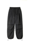 Tasran two tuck pocket parachute wide pants black - INDUST - BALAAN 9