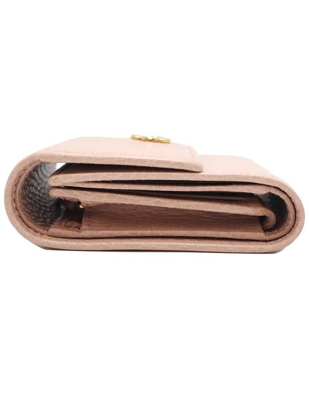 Gucci 546584 Baby Pink Textured GG Marmont Small 3 fold Bicycle Wallet - GUCCI - BALAAN 7