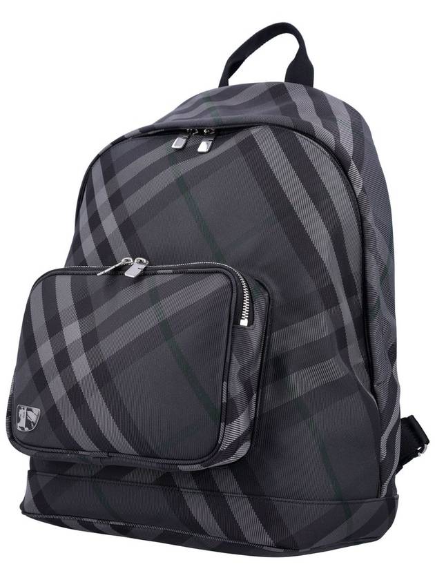 Grid Check Backpack Charcoal - BURBERRY - BALAAN 4