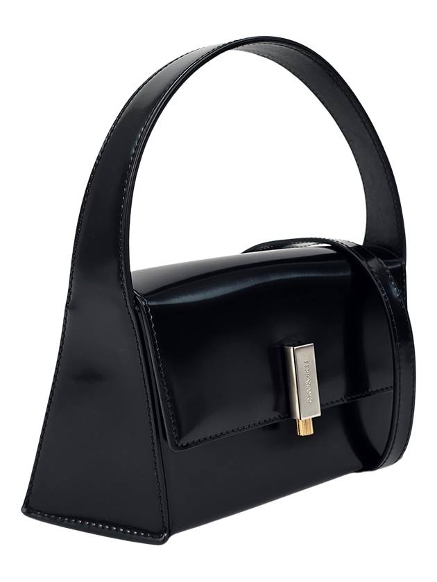 Geometric Small Shoulder Bag Black - SALVATORE FERRAGAMO - BALAAN 4