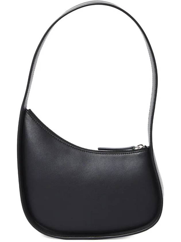 Half Moon Leather Shoulder Bag Black - THE ROW - BALAAN 3