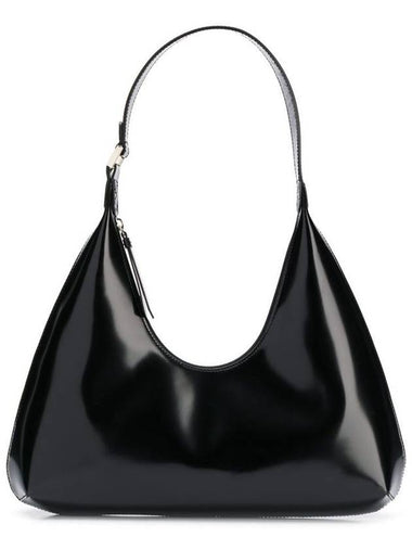 Ambra Black Shiny Leather Shoulder Bag By Far Woman - BY FAR - BALAAN 1