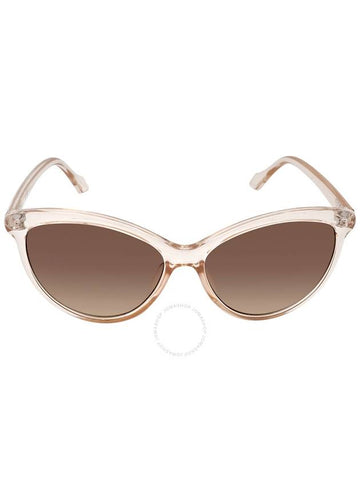 Calvin Klein Brown Cat Eye Ladies Sunglasses CK19534S 270 58 - CALVIN KLEIN - BALAAN 1