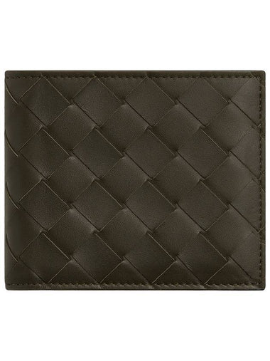 Intrecciato Bifold Half Wallet Khaki - BOTTEGA VENETA - BALAAN 1