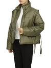 Shiny Quilted Vest Zip-Up Jacket Green - GANNI - BALAAN 9