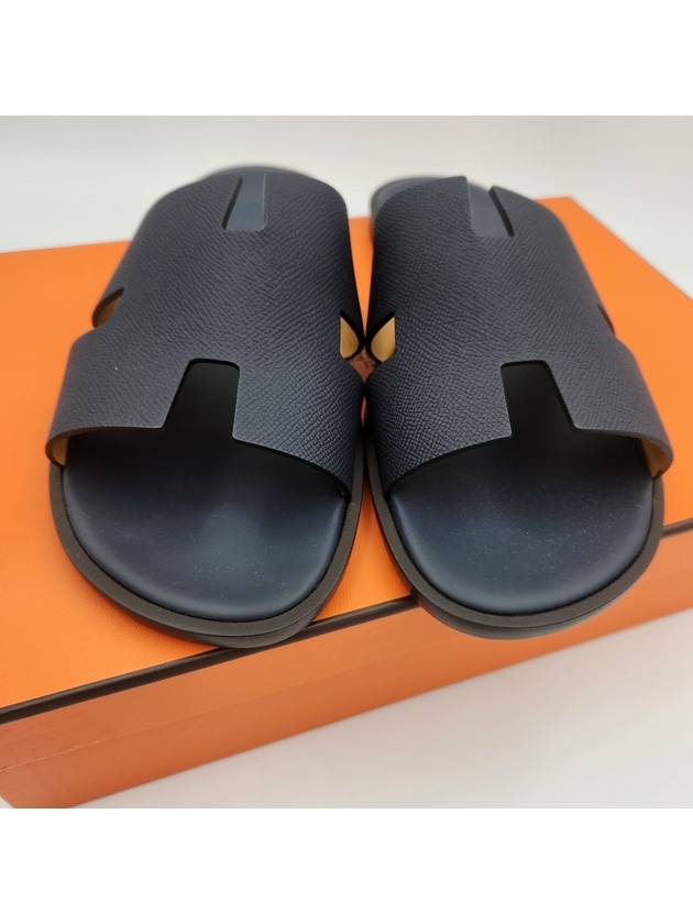 Izmir Leather Slippers Marine Brown - HERMES - BALAAN 4